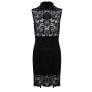Sexy Lace Embroidery Hollow-out Sleeveless Skinny Mini Dress