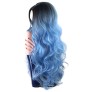 Silvery Gray Dye Lady Long Curly Hair Europe America Wig Temperament