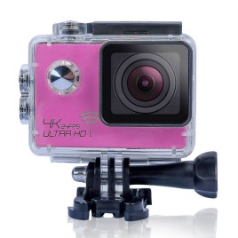 SJ8000 Ultra 4K HD 30m Waterproof 3840 x 2160P 24FPS Full HD 1080P 170°A+ HD Wide-angle Lens Wifi Sport Camera Video Camera - Pink