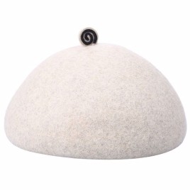 Solid Color Autumn Winter Korean Fashion Wool Material Pumpkin Beret Cap for Women with Adjustable Sweat Band Inside