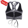 Space Dyed Back Lace Up Sporty Bra