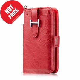 Still Yi M108 Elegant Series Drop Resistant PU Leather + Detachable Leather Coated Soft TPU Card Slots with Wrist Strap and Buckle Wallet Protective Case for Samsung Galaxy S8 Plus
