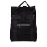 Street Style Stylish Buckle Embellished Multi Way Black Canvas Backpack For Women