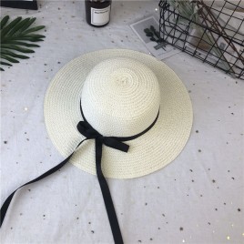 Summer Sun Protection Sunscreen Adult Stylish Breathable Handmade Large Brim Dome Summer Beach Sun Straw Cap 
