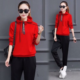 Sweatshirt and Pants Set for Women, Fashionable Casual Sports Suit