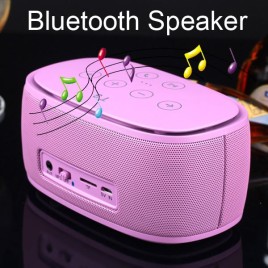 T3 Bluetooth Audio Mini Speaker with TF Card Support Hands-free Calls - Pink