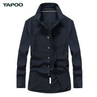 TAPOO Casual Multi-button Design Pure Color Male Long Sleeve Shirt