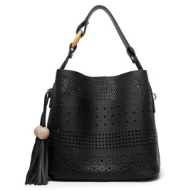 Tassel Hollow Out Tote Bag