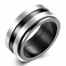 TGR016-A-10 Titanium Steel Series Occident Classic Fashion Personality Men's Ring 