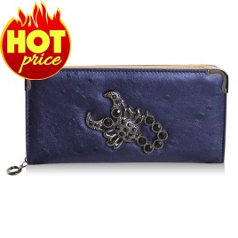 Trendy Scorpion and Rhinestones Design Women's Wallet