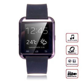 U Watch U8 Bluetooth Smart Watch for Android Smartphones and iPhone - Black