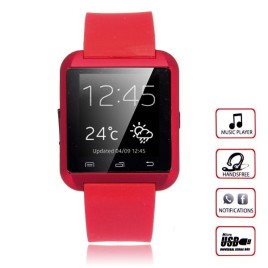 U Watch U8 Bluetooth Smart Watch for Android Smartphones and iPhone - Red