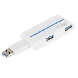 USB 3.0 Ports 1 to 4 Iinlet / 4 Output High Speed Powered Hub For Mac Book Desktop PC Laptop Smart Device - White 