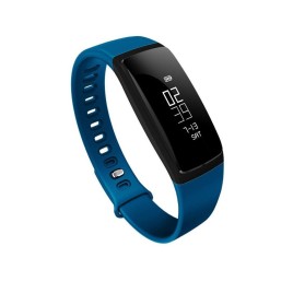 V07 Bluetooth Smart Heart Rate Strap Watch Blood Pressure Monitor Smartwatch Bracelet Fitness Tracker Waterproof For iOS Android - Blue