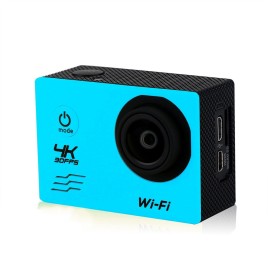 V60 Wifi Style 16MP Ultra HD 4K 30FPS Action Camera 2.0 inch 170 Degree Lens 30M Waterproof Action Camera - Blue