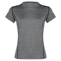 Women Sports Elastic Ventilate Yoga Slim T-shirt